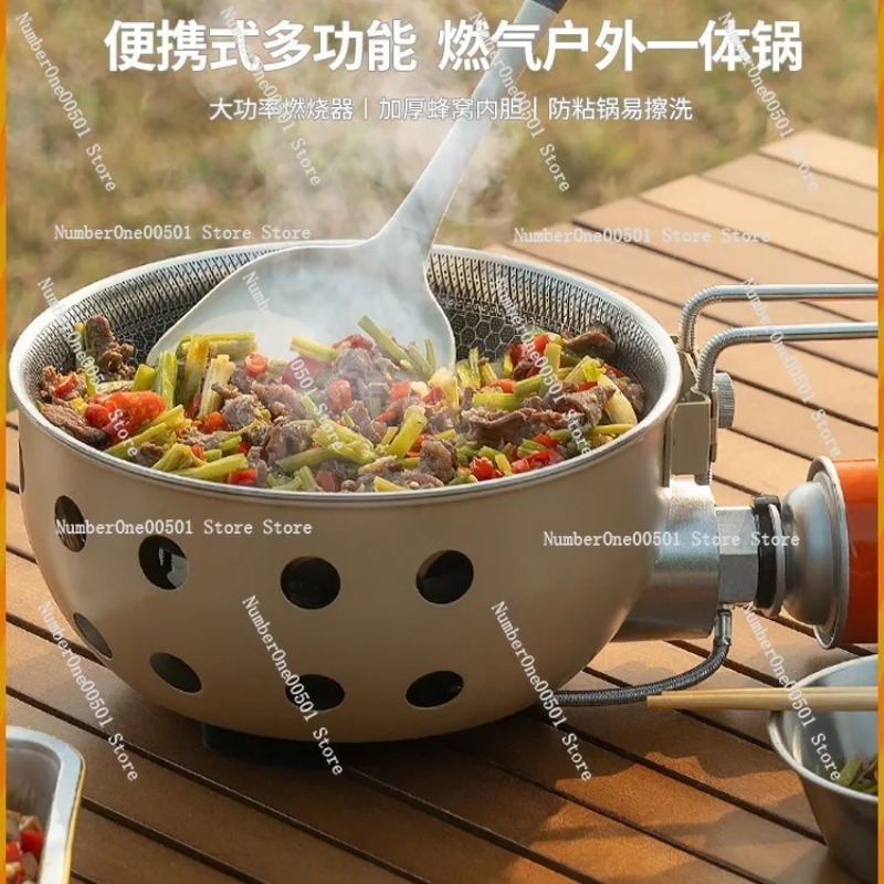 Camping Cooking All In One - Taşınabilir Açık Hava Pişirme Tenceresi Hepsi