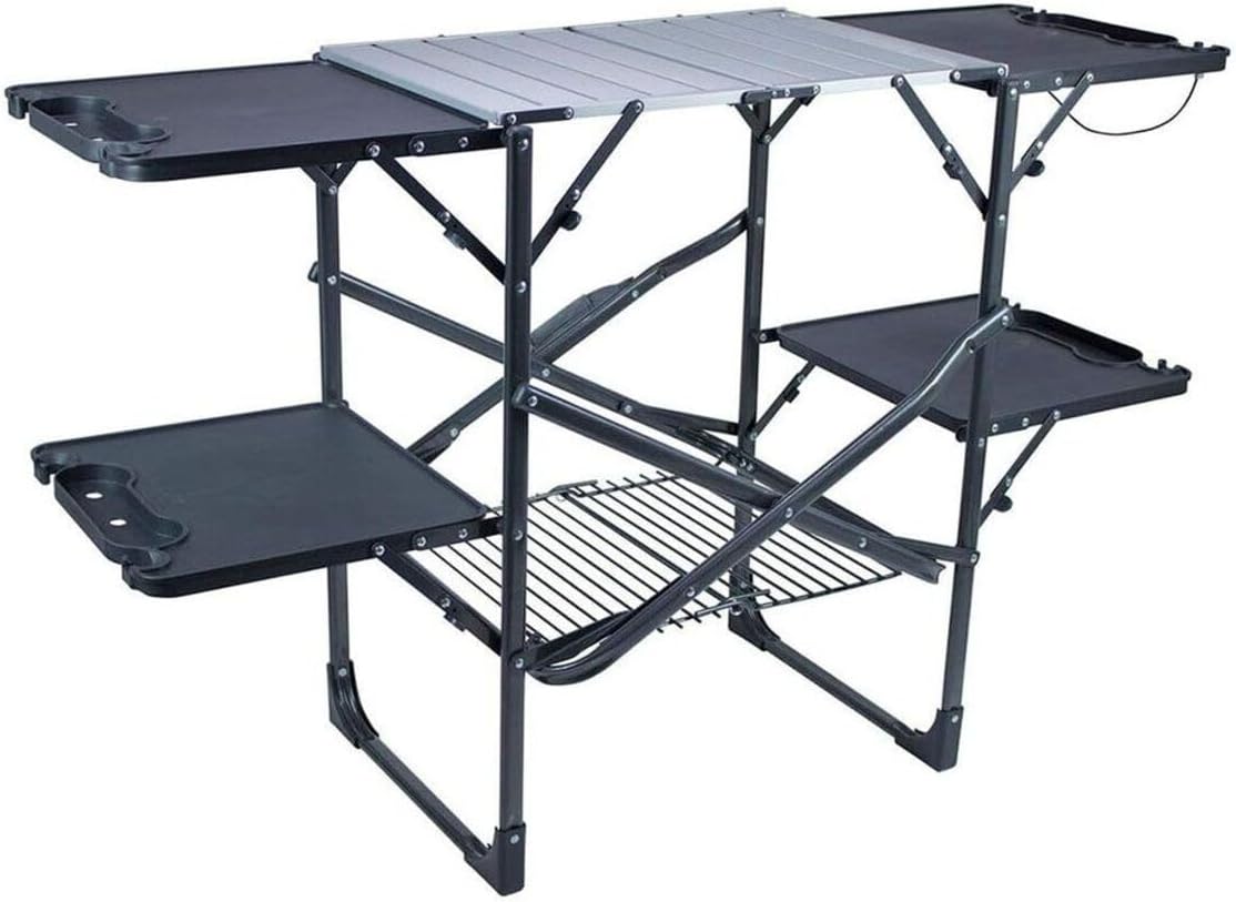 Cooking Outdoor Camping - İnce Katlanabilir Portatif Kamp Mutfak Masası,