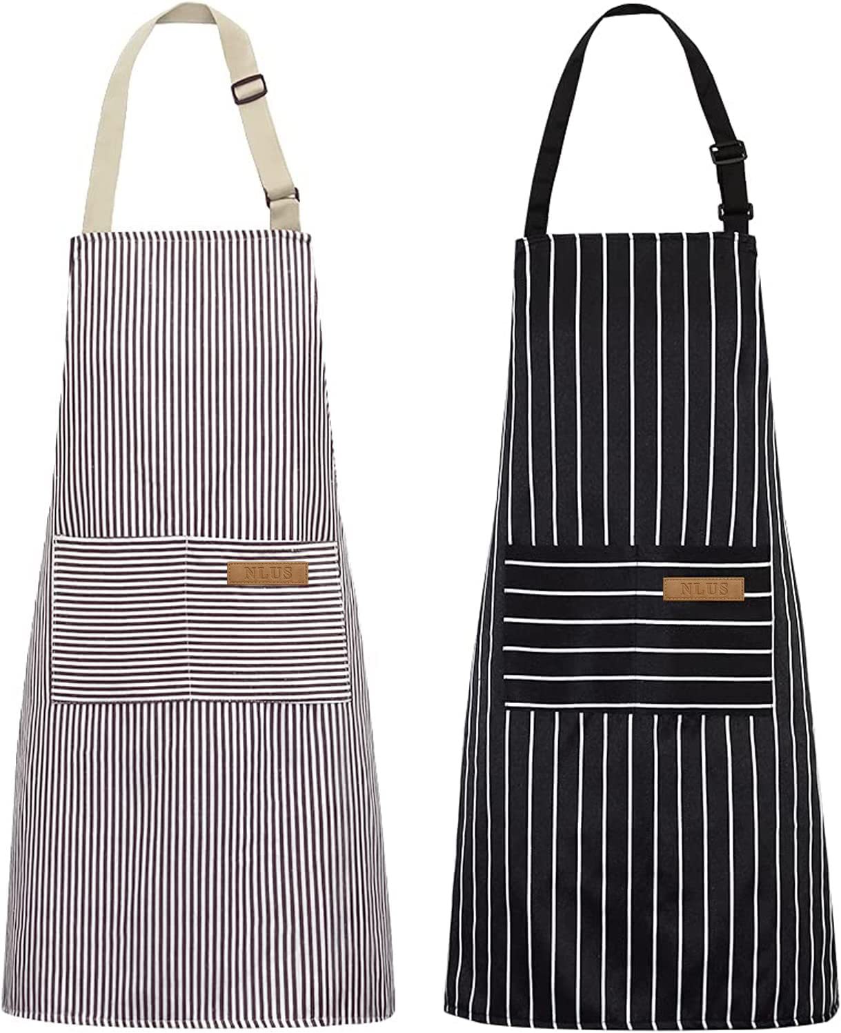 Camping Cooking Apron - Siyah Beyaz Çizgili Mutfak Önlüğü Ayarlanabilir