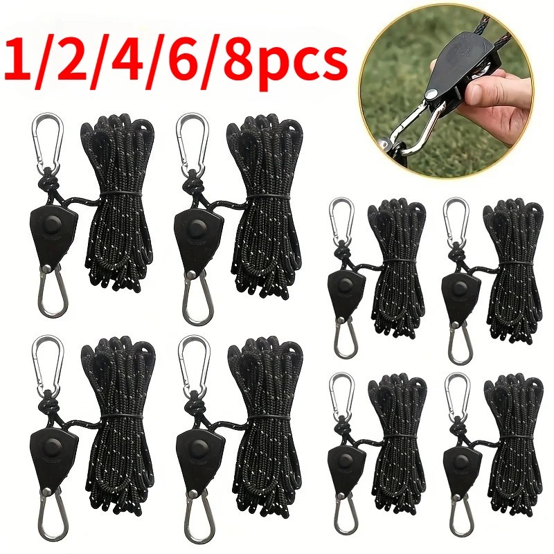 Camping Cooking Hanger - 4mm*4m Kamp Çadırı Bağlama İpi Gergisi