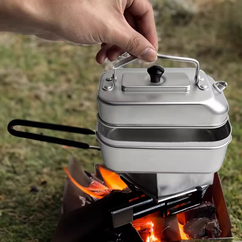 Camping Cooking Kettle - Ultralight taşınabilir piknik kamp turist su