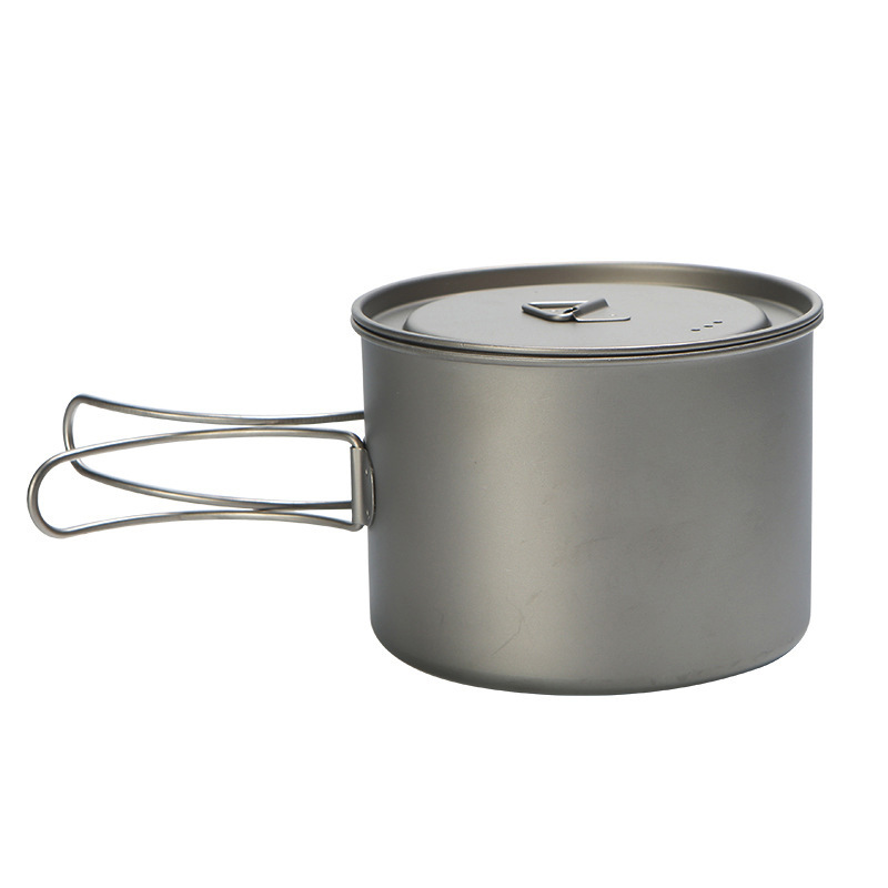 Camping Cooking System - Açık piknik titanyum tencere 750ml 900ml