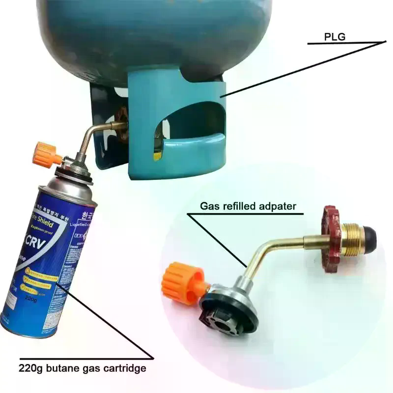 Cooking On Camping Stove - Gaz Bütan Tüpü Dolum Bağlantı Adaptörü