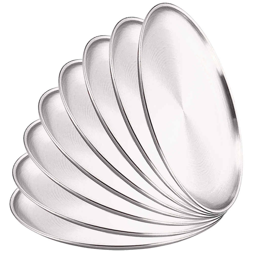 Camping Cooking Tray - 8 adet Metal Yemek Tabağı Paslanmaz