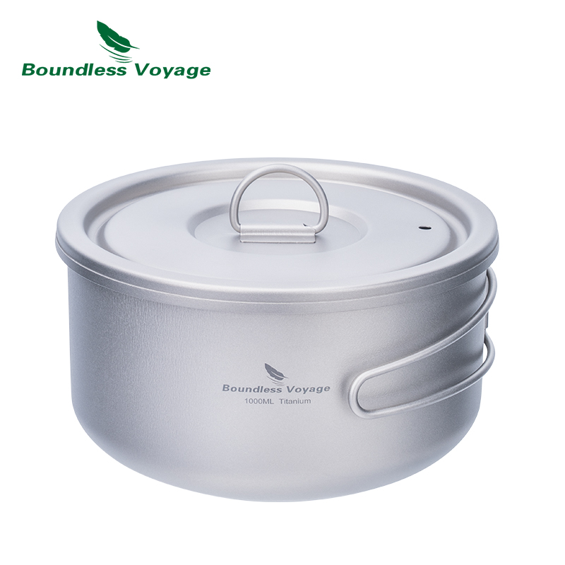 Camping Cooking Rack - Sınırsız Voyage Titanyum Kapaklı Kamp Pot