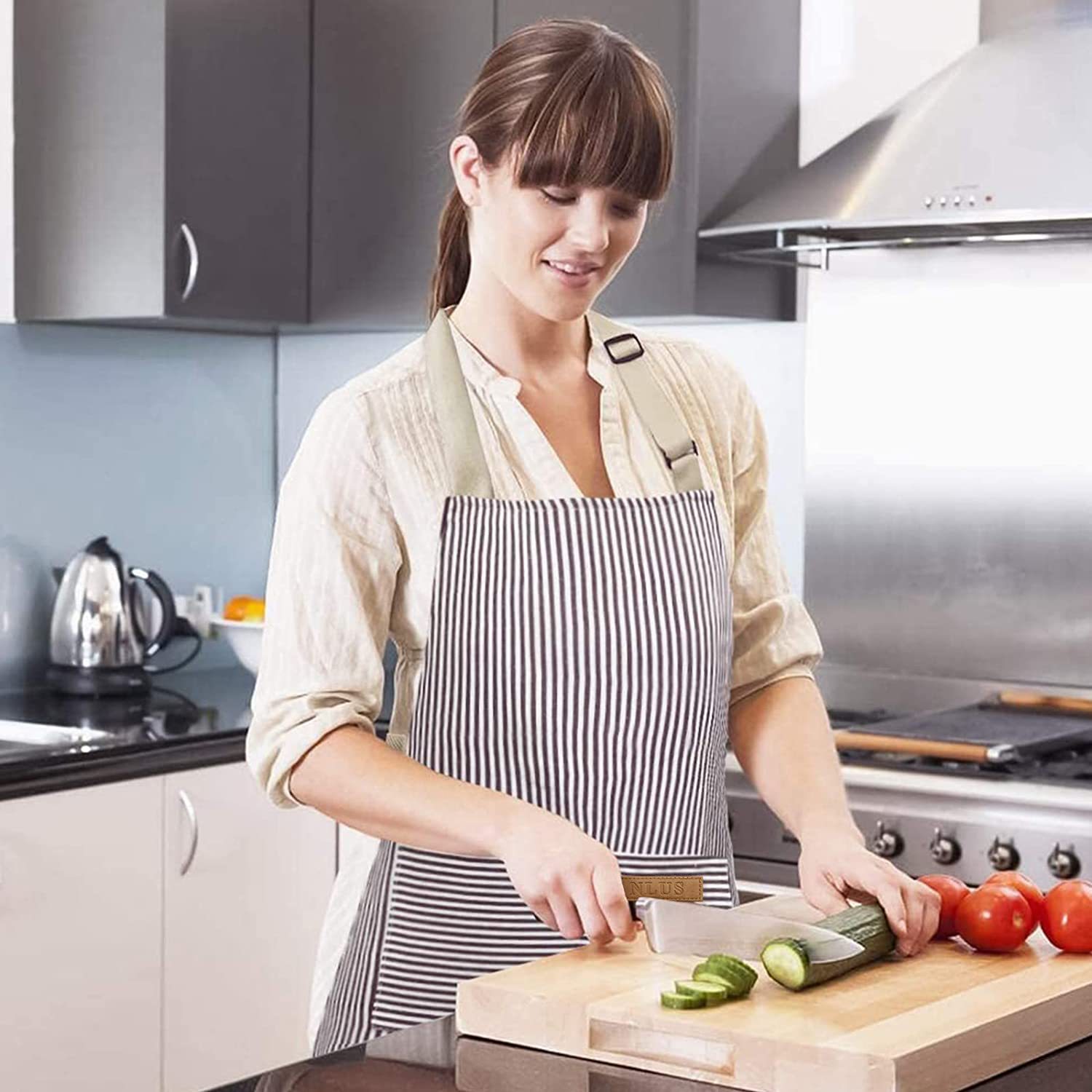 Siyah Beyaz Çizgili Mutfak Önl - Camping Cooking Apron incelemesi ve fiyatı