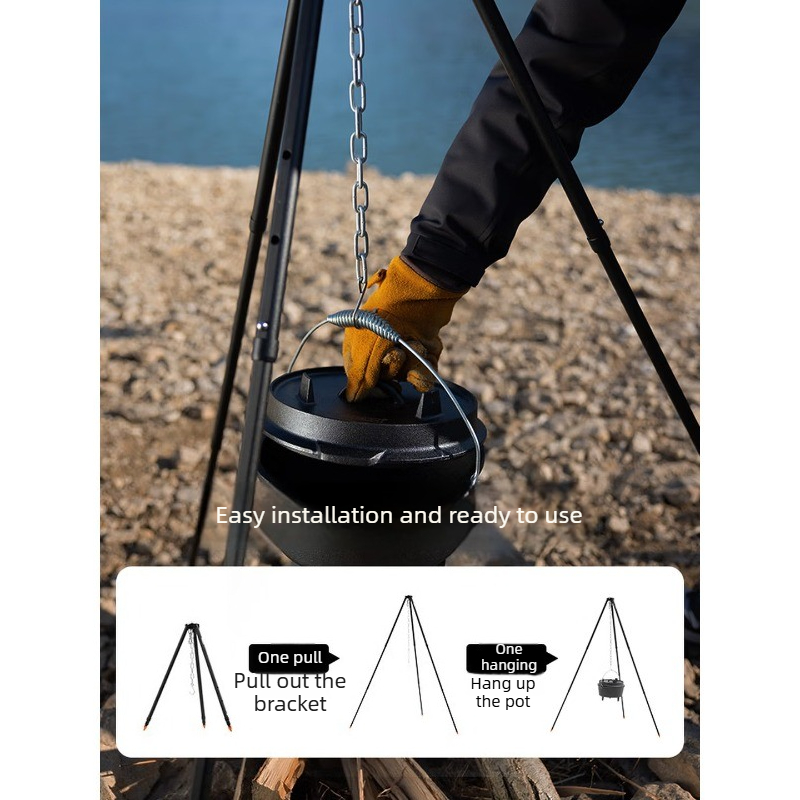 Alüminyum Alaşımlı Asılı Pot B - Camping Cooking Pot Tripod incelemesi ve fiyatı
