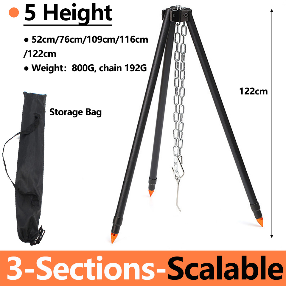 Kamp ateşi için üçayaklı tence - Camping Cooking Pot Tripod incelemesi ve fiyatı