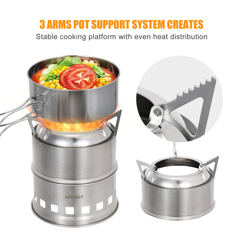 Lixada paslanmaz çelik odun so - Camping Cooking System incelemesi ve fiyatı