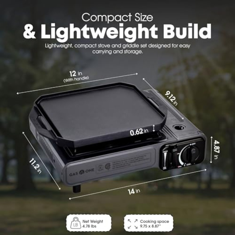 GasOne GS-1000G-KIT Düz Üstlü  - Camping Cooking Flat Top incelemesi ve fiyatı