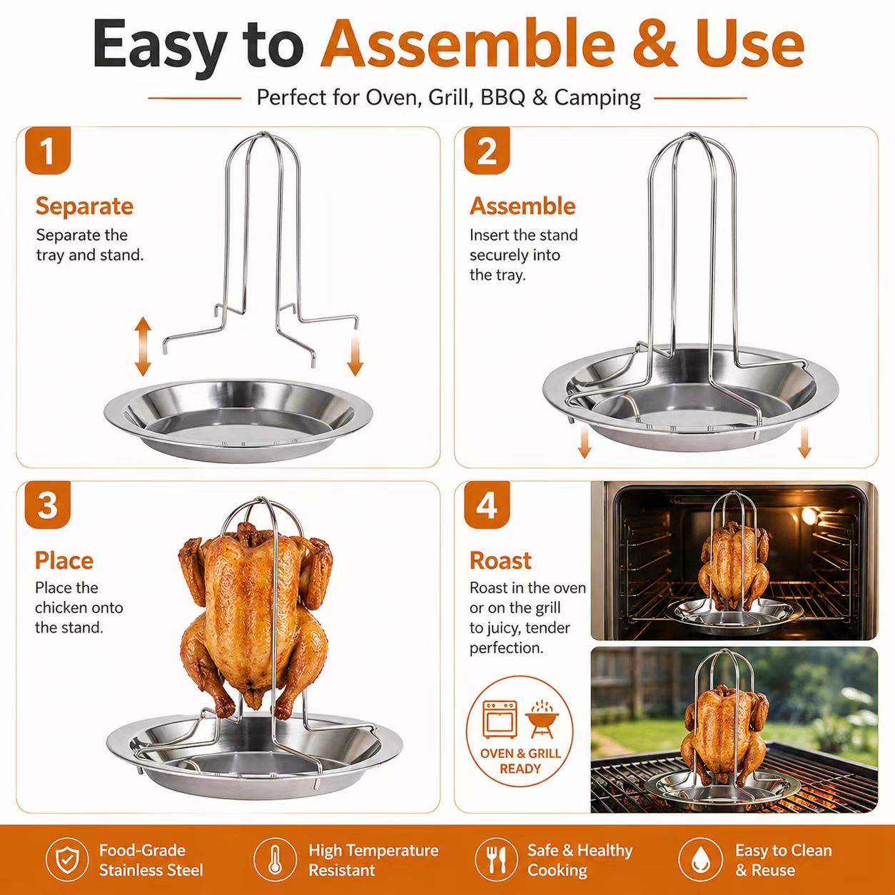 Taşınabilir Bütün Tavuk Barbek - Camping Cooking Grill incelemesi ve fiyatı