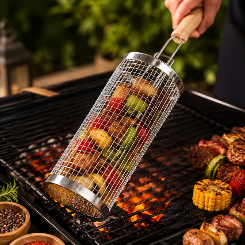 Yuvarlak Barbekü Izgara Sepeti - Camping Cooking Grill incelemesi ve fiyatı