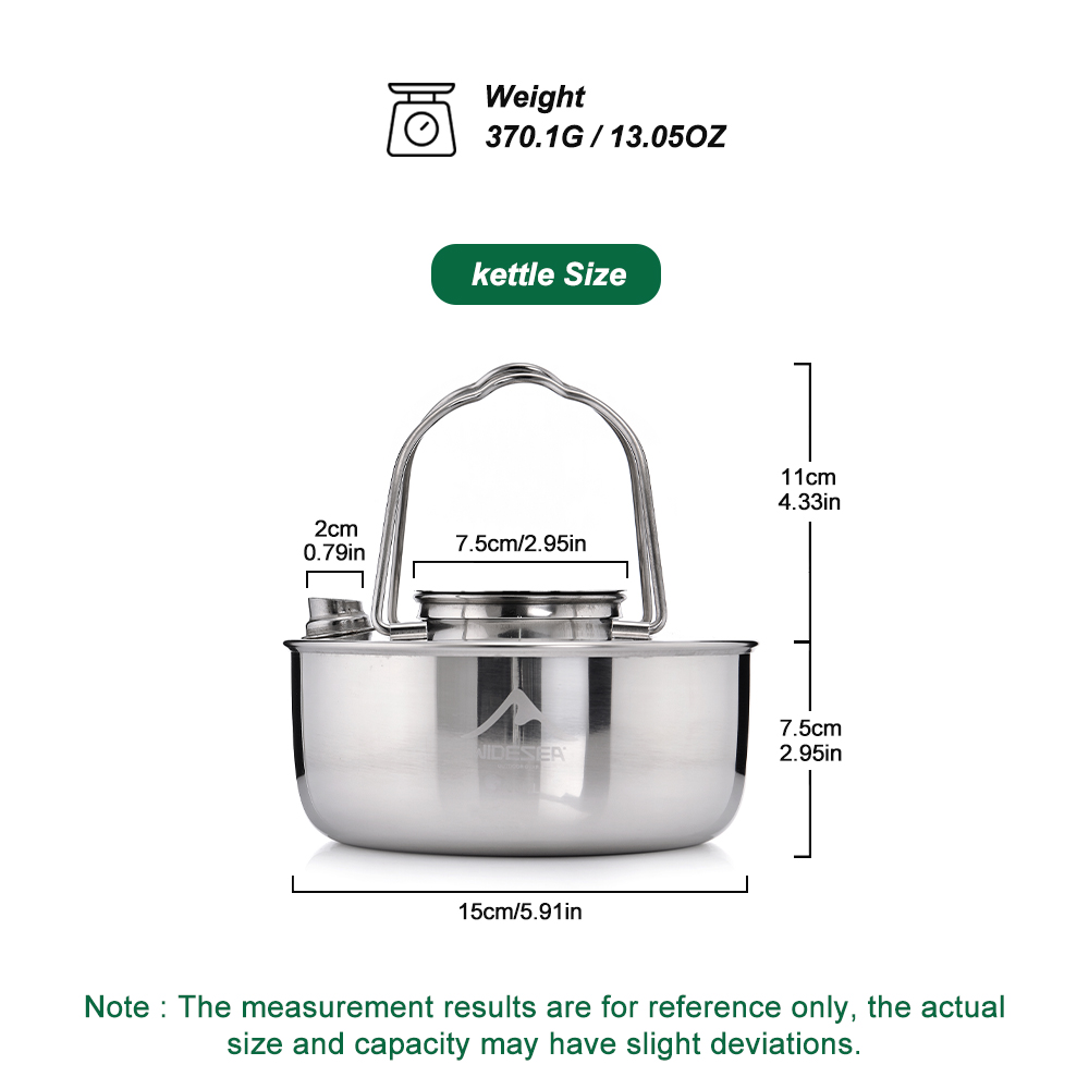 Widesea kamp açık Outdoor SS30 - Camping Cooking Kettle incelemesi ve fiyatı
