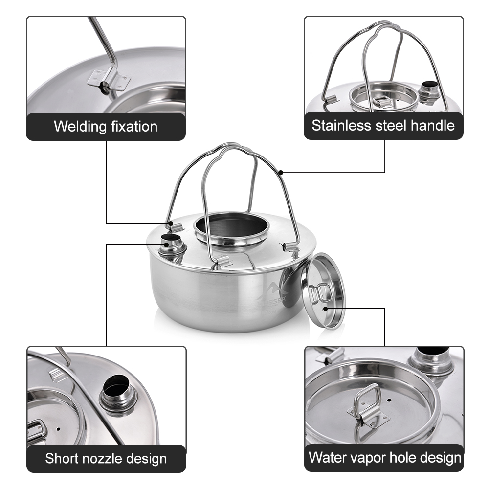 Widesea kamp açık Outdoor SS30 - Camping Cooking Kettle incelemesi ve fiyatı