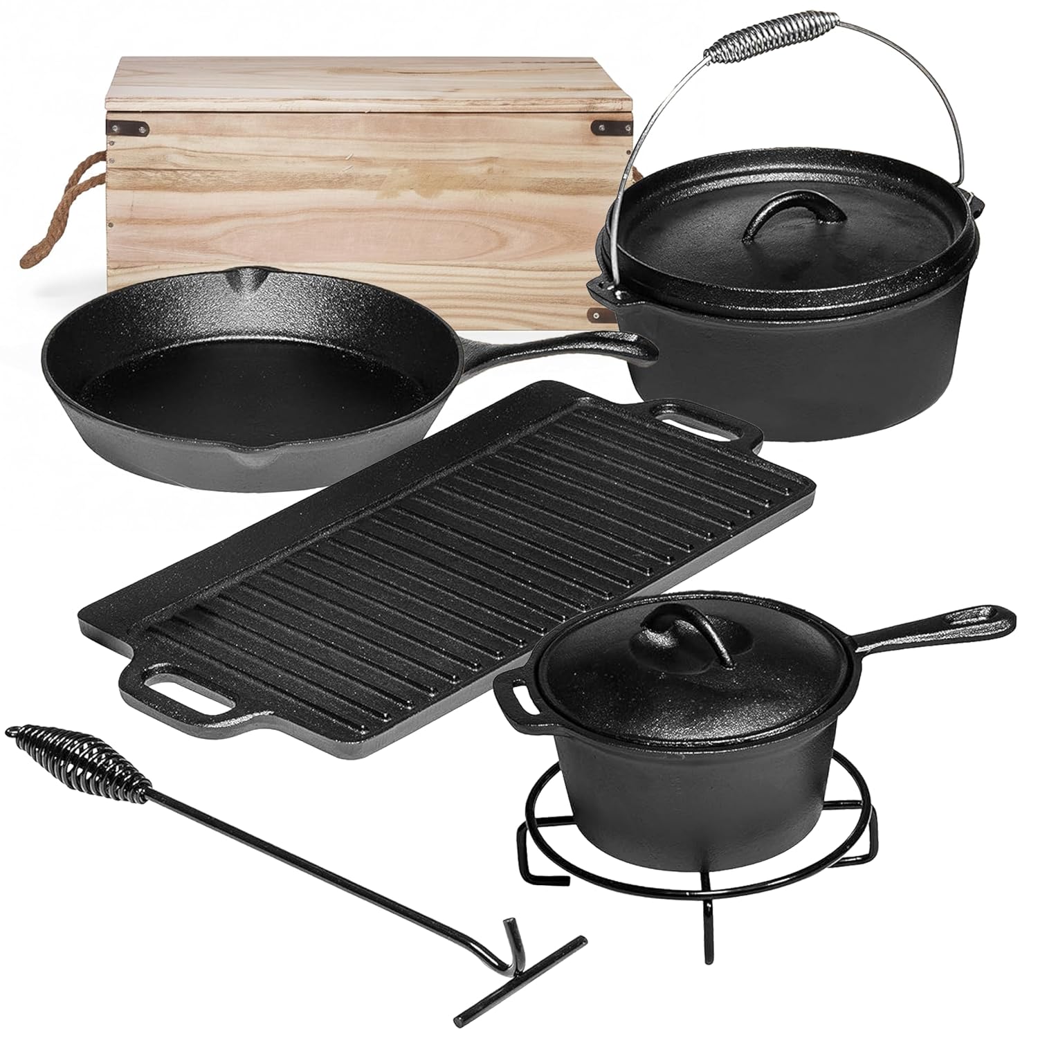 7 Parçalı Kamp Yemek Pişirme S - Camping Cooking Dutch Oven incelemesi ve fiyatı