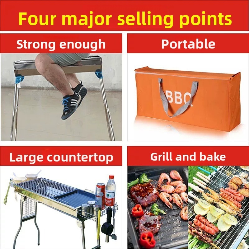 Büyük Katlanır Mangal Izgarası - Camping Cooking Grill incelemesi ve fiyatı
