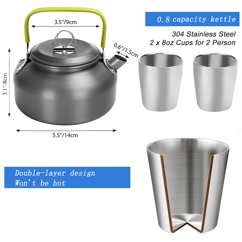 1 takım açık hava tencere tava - Camping Cooking Kettle incelemesi ve fiyatı