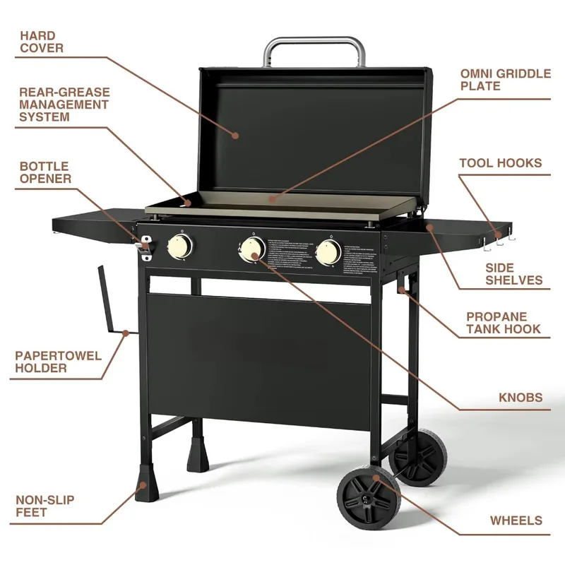 Tekerlekli Dış Mekan Düz Üstlü - Camping Cooking Flat Top incelemesi ve fiyatı